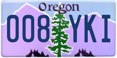 OR license plate 008YKI