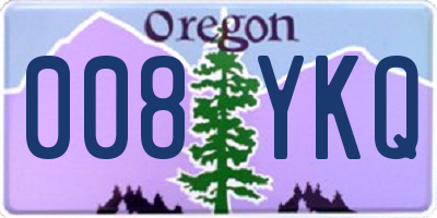 OR license plate 008YKQ