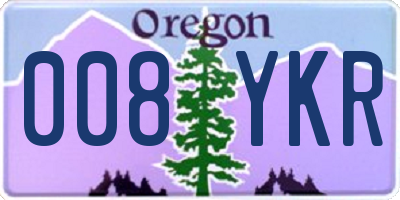OR license plate 008YKR