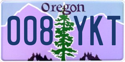 OR license plate 008YKT