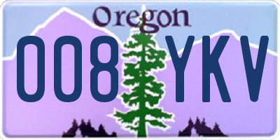 OR license plate 008YKV