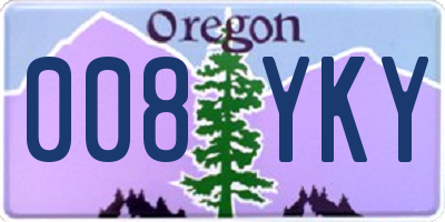OR license plate 008YKY