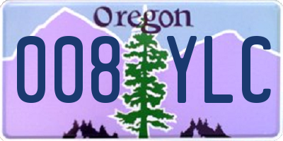 OR license plate 008YLC