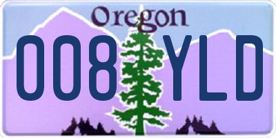 OR license plate 008YLD