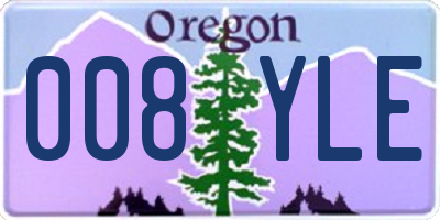 OR license plate 008YLE