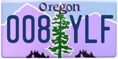 OR license plate 008YLF