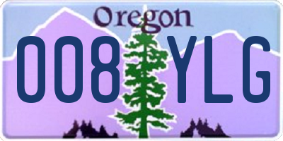 OR license plate 008YLG
