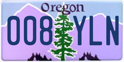 OR license plate 008YLN
