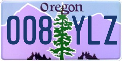 OR license plate 008YLZ
