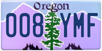 OR license plate 008YMF