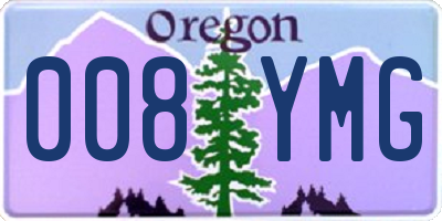 OR license plate 008YMG