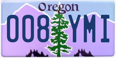OR license plate 008YMI