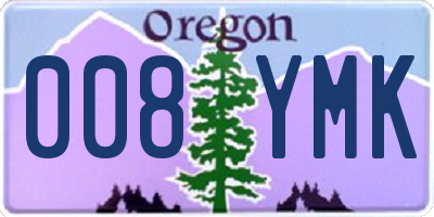 OR license plate 008YMK