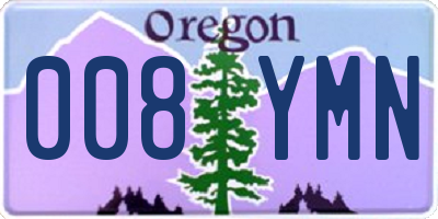 OR license plate 008YMN