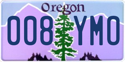 OR license plate 008YMO