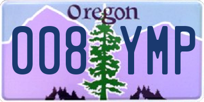OR license plate 008YMP