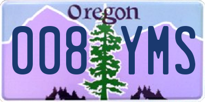 OR license plate 008YMS