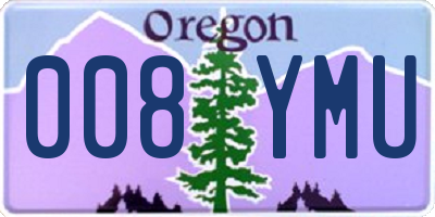 OR license plate 008YMU