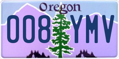 OR license plate 008YMV
