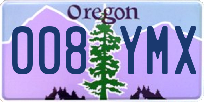 OR license plate 008YMX