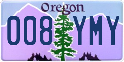 OR license plate 008YMY
