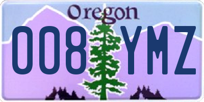 OR license plate 008YMZ