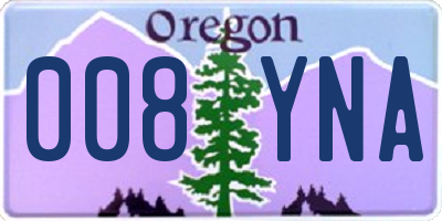 OR license plate 008YNA