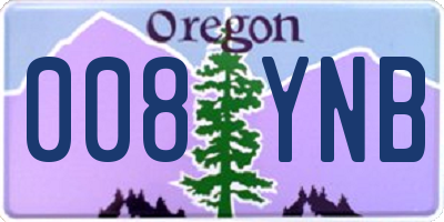 OR license plate 008YNB