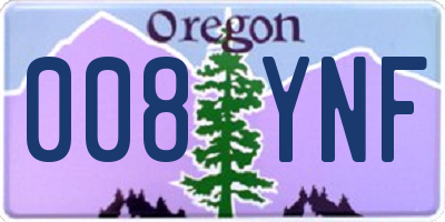 OR license plate 008YNF