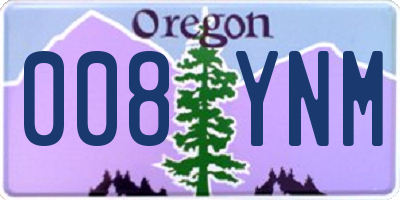 OR license plate 008YNM