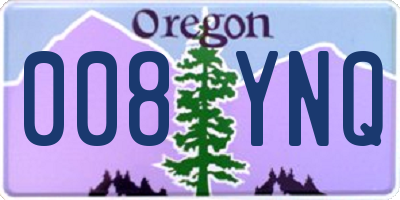 OR license plate 008YNQ