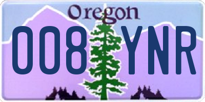 OR license plate 008YNR