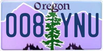 OR license plate 008YNU