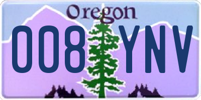 OR license plate 008YNV