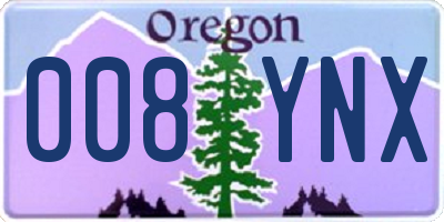 OR license plate 008YNX