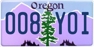 OR license plate 008YOI