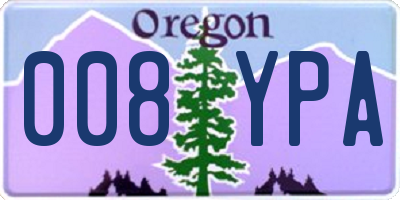 OR license plate 008YPA