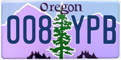 OR license plate 008YPB