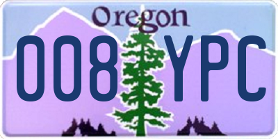 OR license plate 008YPC
