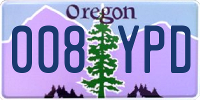 OR license plate 008YPD