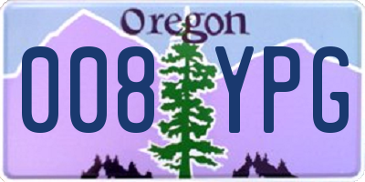 OR license plate 008YPG