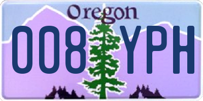 OR license plate 008YPH