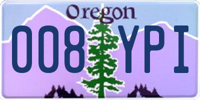 OR license plate 008YPI