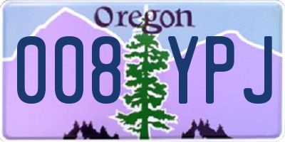 OR license plate 008YPJ