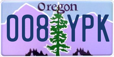 OR license plate 008YPK