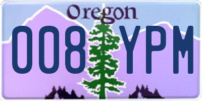 OR license plate 008YPM