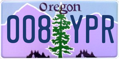 OR license plate 008YPR