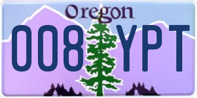 OR license plate 008YPT