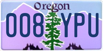 OR license plate 008YPU
