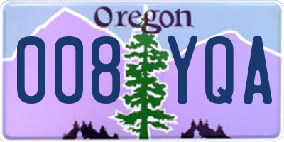 OR license plate 008YQA